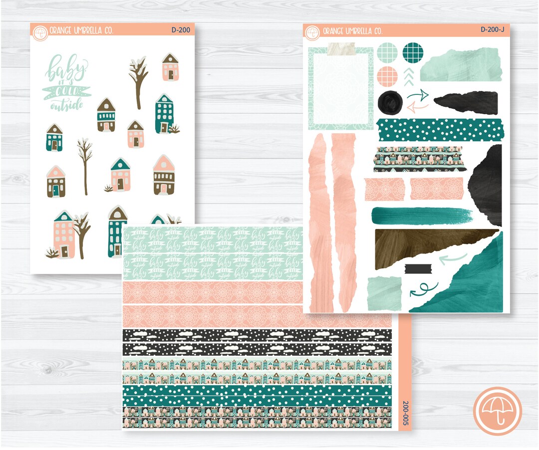 Houses Kit Deco Planner Stickers D-200 - Etsy