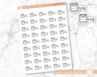 Clean The Oven Icon Script Planner Stickers | F2 |  E-127