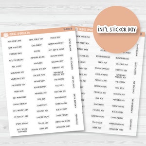 US Holiday - Mini Script Planner Stickers | F3 | S-408