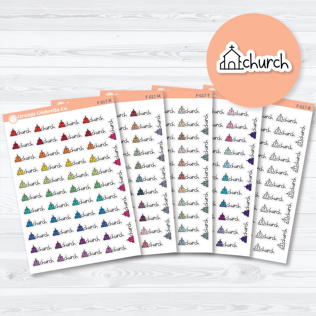 Church Event Labels F21 | Faith Planner Stickers | F-017 - Etsy