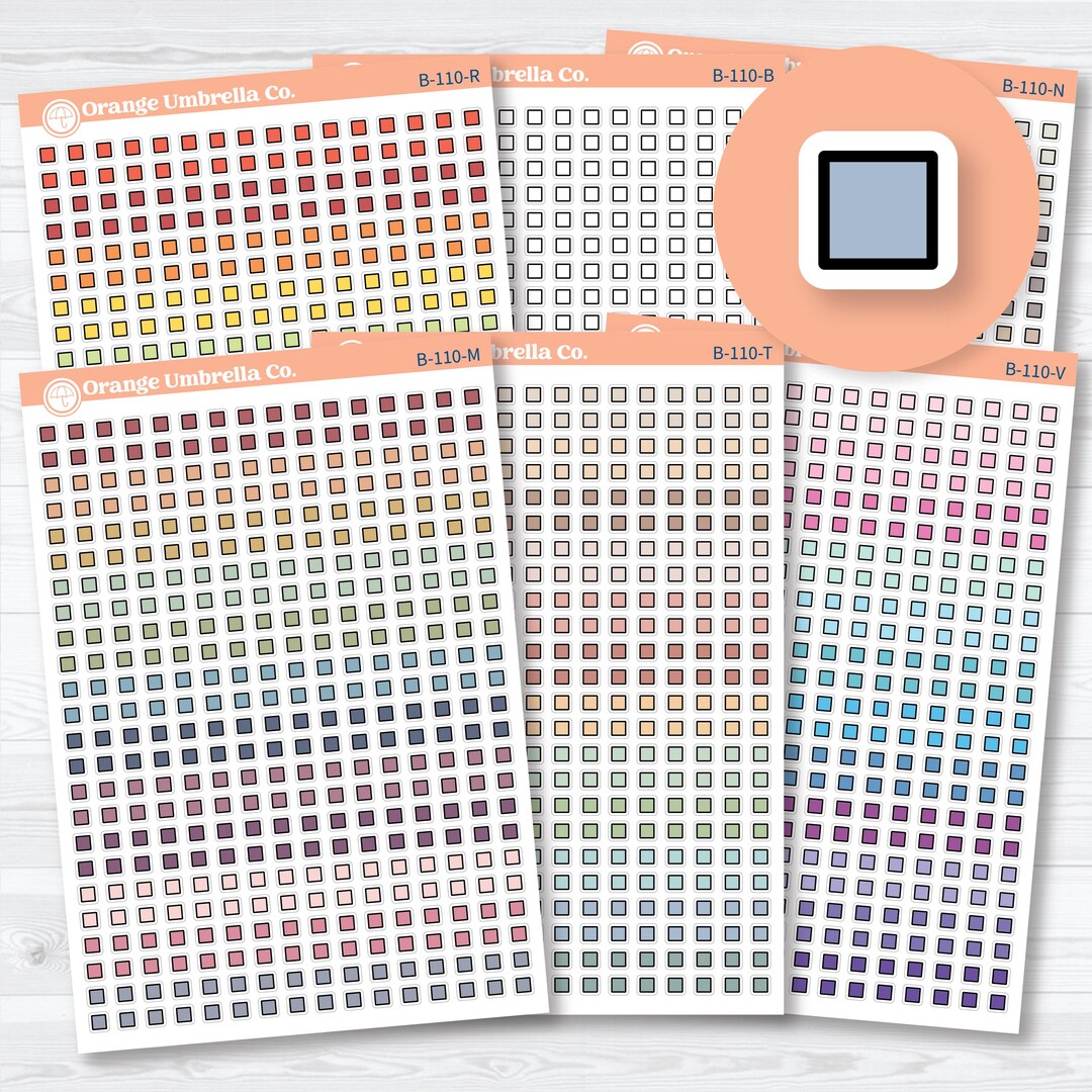 5mm Dot Grid Check Box Planner Stickers | Functional Planner Stickers ...