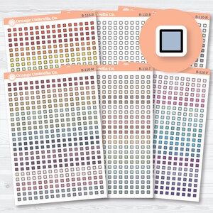 5mm Dot Grid Check Box Planner Stickers | Functional Planner Stickers | B-110