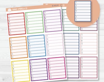 LIQUIDACIÓN / Barra lateral: Pegatinas para planificador semanal de hábitos, etiquetas en blanco para seguimiento, pegatinas de planificación con impresión a color (B-443)