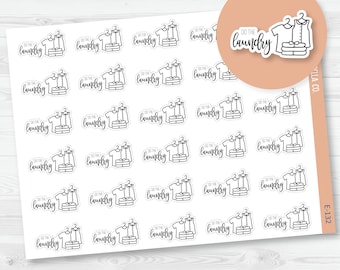 CLEARANCE | Do The Laundry Icon Script Planner Stickers | FC10 | E-132
