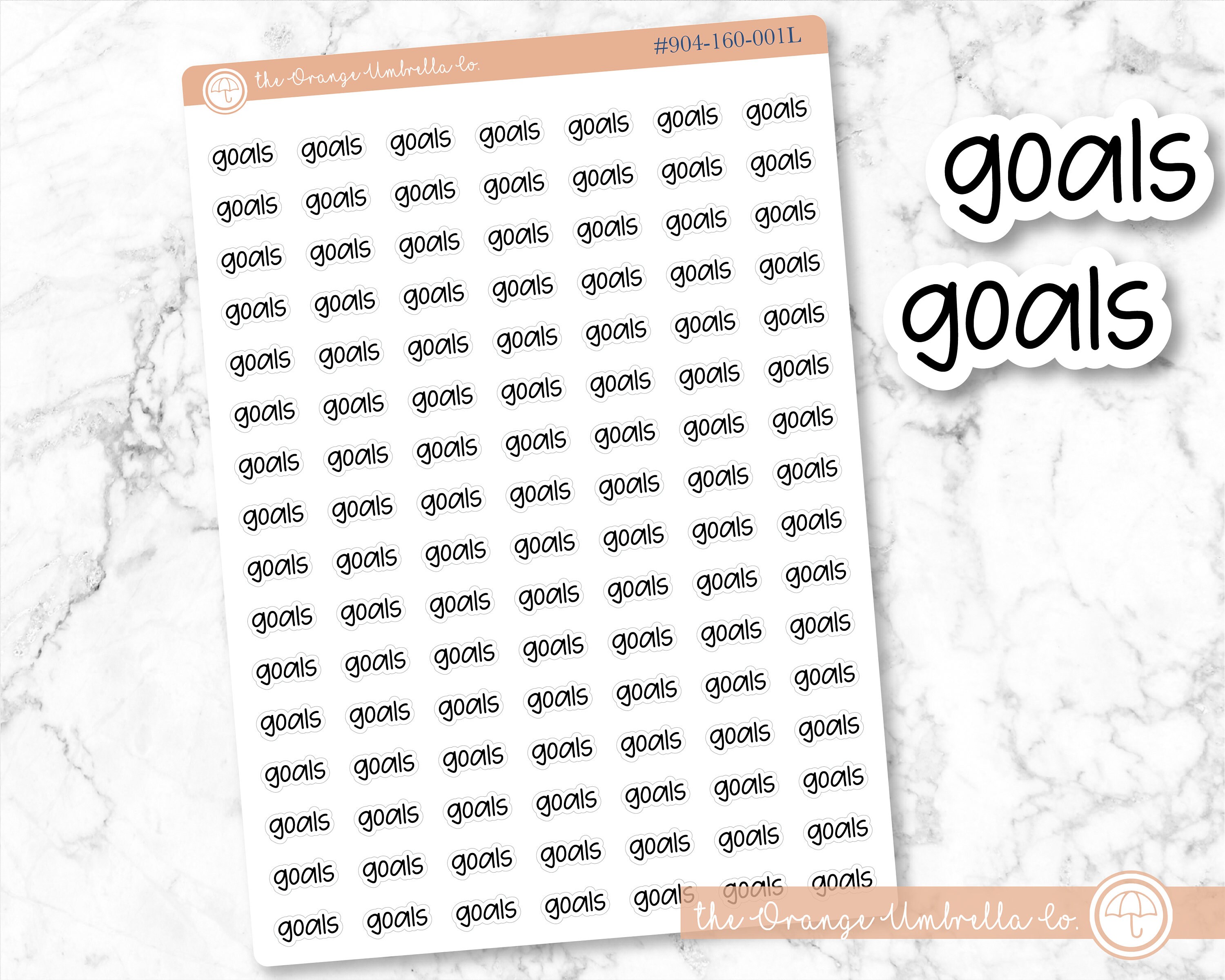 Goals Planner Stickers Script Goals Labels Muted Etsy