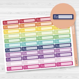 Bill Due Appointment Planner Stickers  | L-189-R