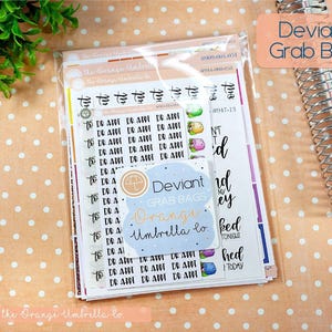 Mis-Fit Grab Bag, Deviant Planner Stickers [Orders of more than 1 pack may receive duplicates] zdjęcie 3