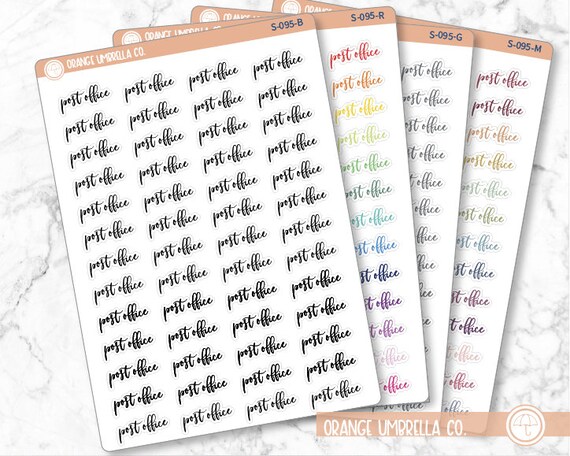 Post Office Script Planner Stickers and Labels F2 S-095 - Etsy