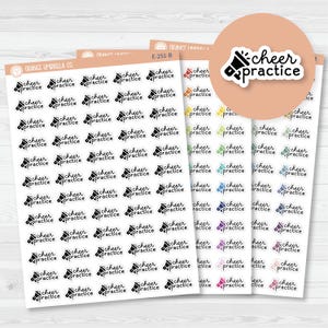 CLEARANCE | Cheer Practice Event Megaphone Icon Script Planner Stickers | F16 | E-251