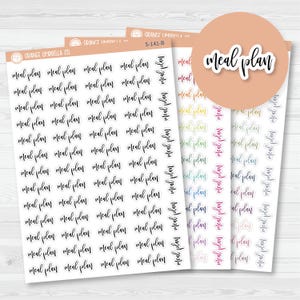 Meal Plan Script Planner Stickers | F2 | S-141