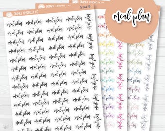 Meal Plan Script Planner Stickers | F2 | S-141