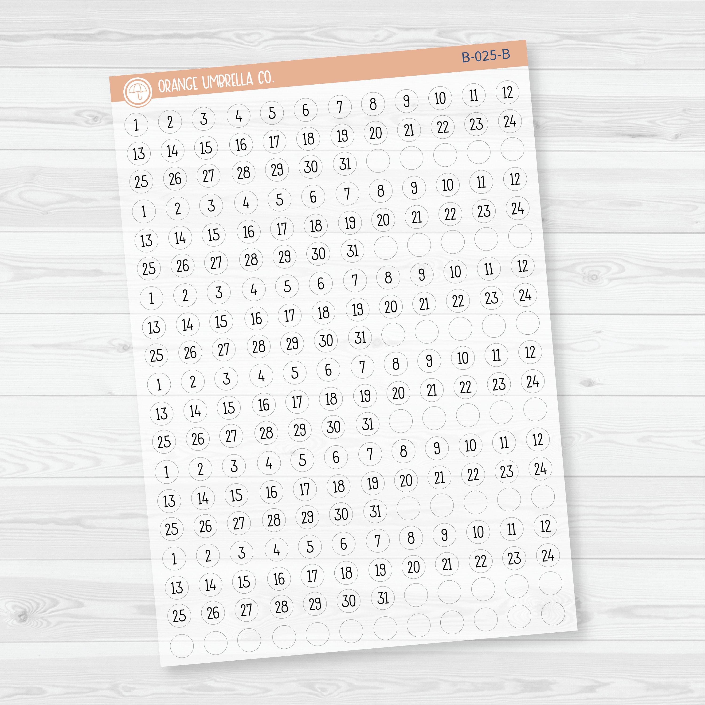 CLEARANCE | 6 Months of Mini Date Dot Covers Planner Stickers | F16 ...