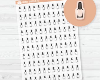Do Nails | Hand Doodled Nail Polish Planner Stickers | Clear Matte | I-445-BCM