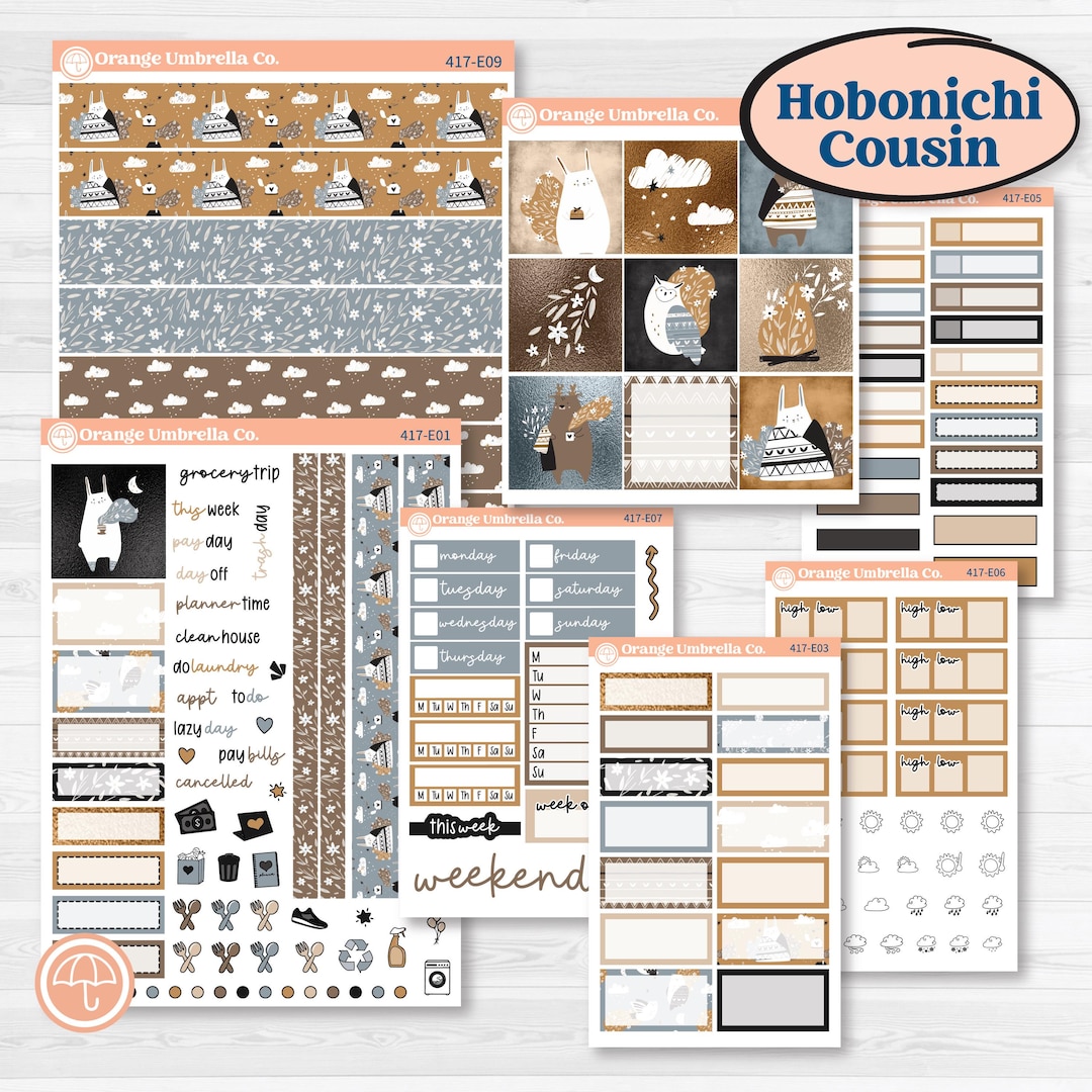 Woodland Winter Animals Kit | Hobonichi Cousin Weekly & Daily Planner ...