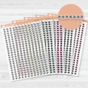 CLEARANCE | Flowers & Vine Pattern Washi Strips Planner Stickers and Labels | Clear Matte | C-274-CM