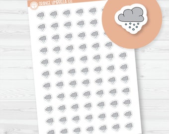 Rainy Weather - Micro Icon Planner Stickers | I-083