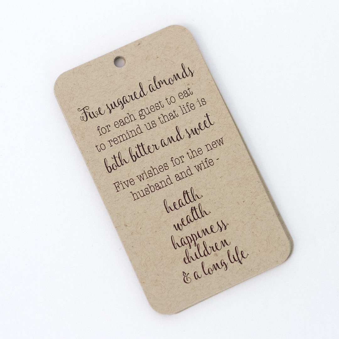 Jordan Almond Tags Five Wishes Tags Five Sugared Almonds Etsy