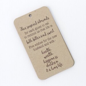 Jordan Almond Tags Five Wishes Tags Five Sugared Almonds - Etsy