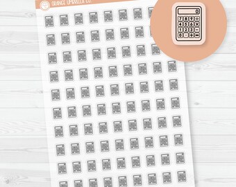 Budget Icons | Hand Doodled Calculator Planner Stickers | Clear Matte | I-431-BCM