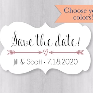 Save The Date Sticker, We&#39;re Getting Married Sticker, Wedding Stickers, Wedding Invitation Envelope Seal (#366-WH)