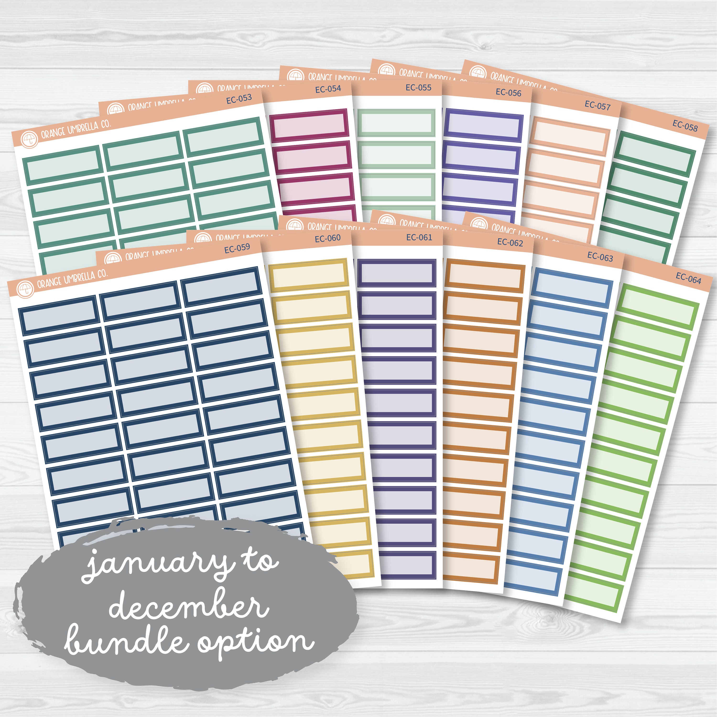 Basic Quarter Box Label Planner Stickers | Erin Condren Evolve Palette ...