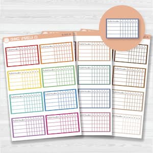 Habit Tracker - 4 Slots Planner Stickers | F16script | B-665