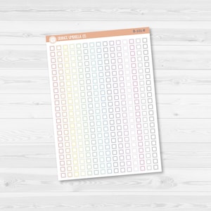Checkbox - Individual Single Color Coding Planner Stickers | Square | B-101