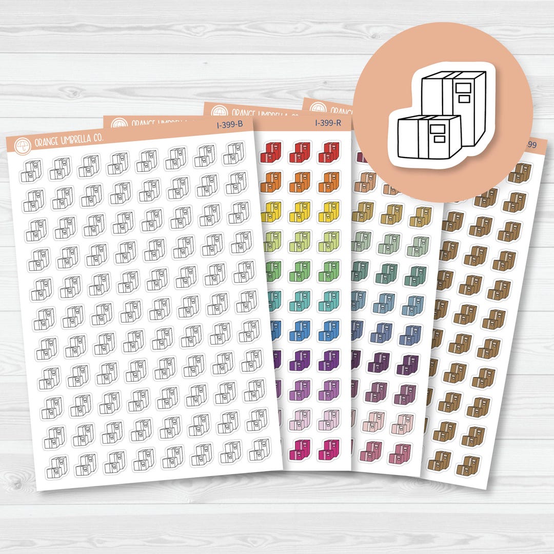Moving Boxes Icon Planner Stickers | I-399 - Etsy