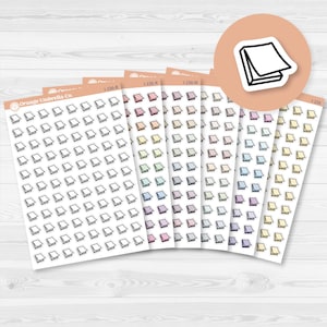 May include: Sheets of stickers featuring small, square, sticky note designs in various pastel colors. Each sheet has a different color scheme, with the brand name "Orange Umbrella Co." printed on the top left corner.