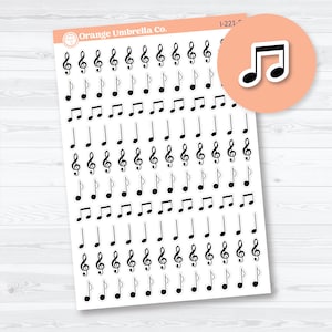 Musical Notes Icon Planner Stickers | Music Planner Stickers | I-221