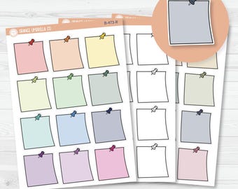Push Pin Sticky Notes Icon Planner Stickers | B-473