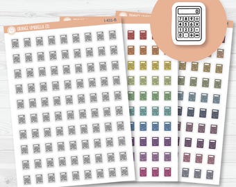 Budget Icons | Hand Doodled Calculator Icon Planner Stickers | I-431