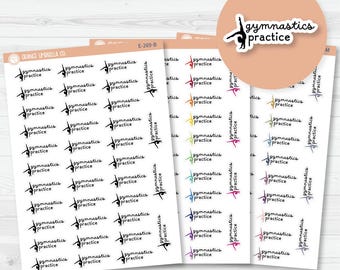 Gymnastics Practice Icon Event Script Planner Stickers | F16 | E-269