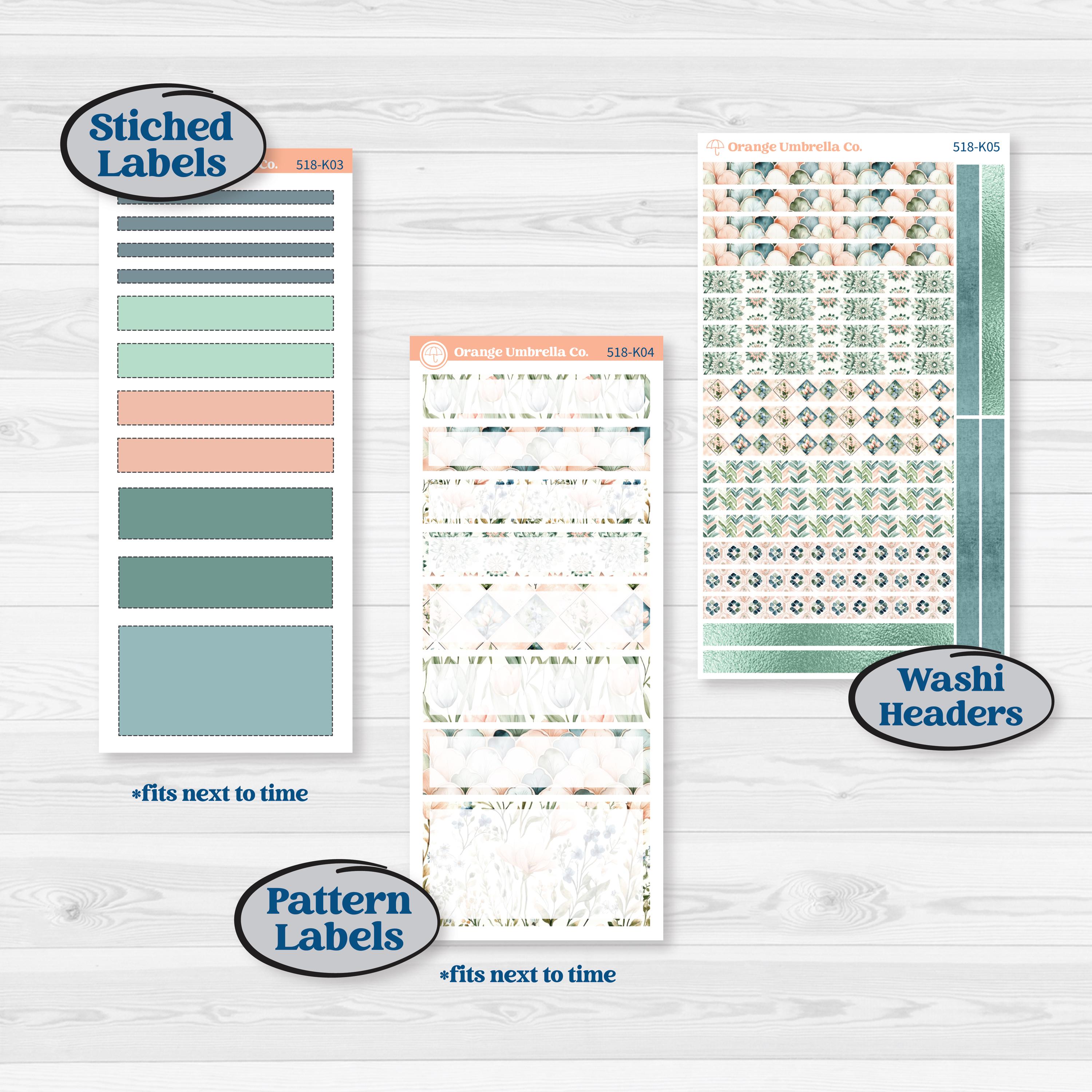Spring Floral Kit | 7x9 Erin Condren Daily Duo Planner Stickers ...