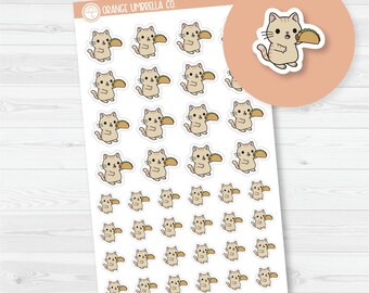 Spazz Cat Eat Tacos Icon Planner Stickers | I-252