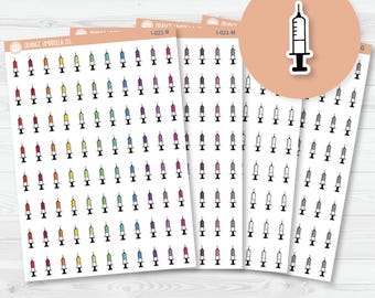 Syringe Icon Planner Stickers | Weight Loss Shot Labels | I-021