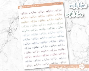 CLEARANCE | Wash Hair Script Planner Stickers and Labels | F2 |  915-018-068-WH