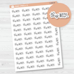 This Week Script Planner Stickers | FC12 | S-800-B