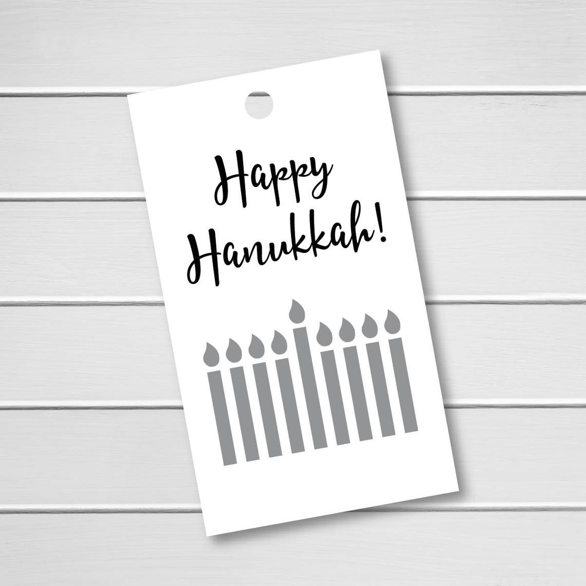 16pack Happy Hanukkah Tags 8 Days of Hanukkah Gift Tags Etsy