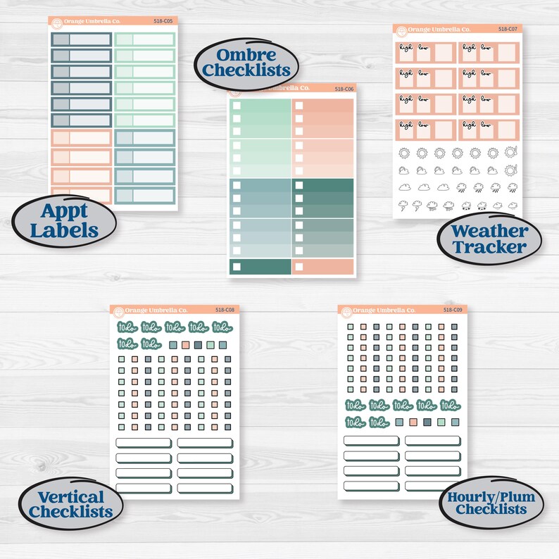 Spring Floral Kit | Weekly Add-on Labels Planner Kit Stickers | Garden ...