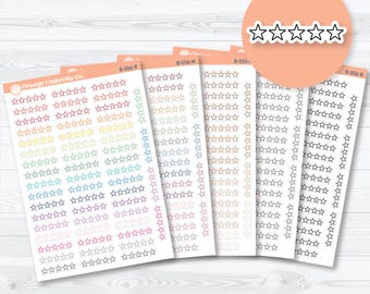 Calificaciones por estrellas - Pegatinas planificadoras con iconos de películas y libros / B-056