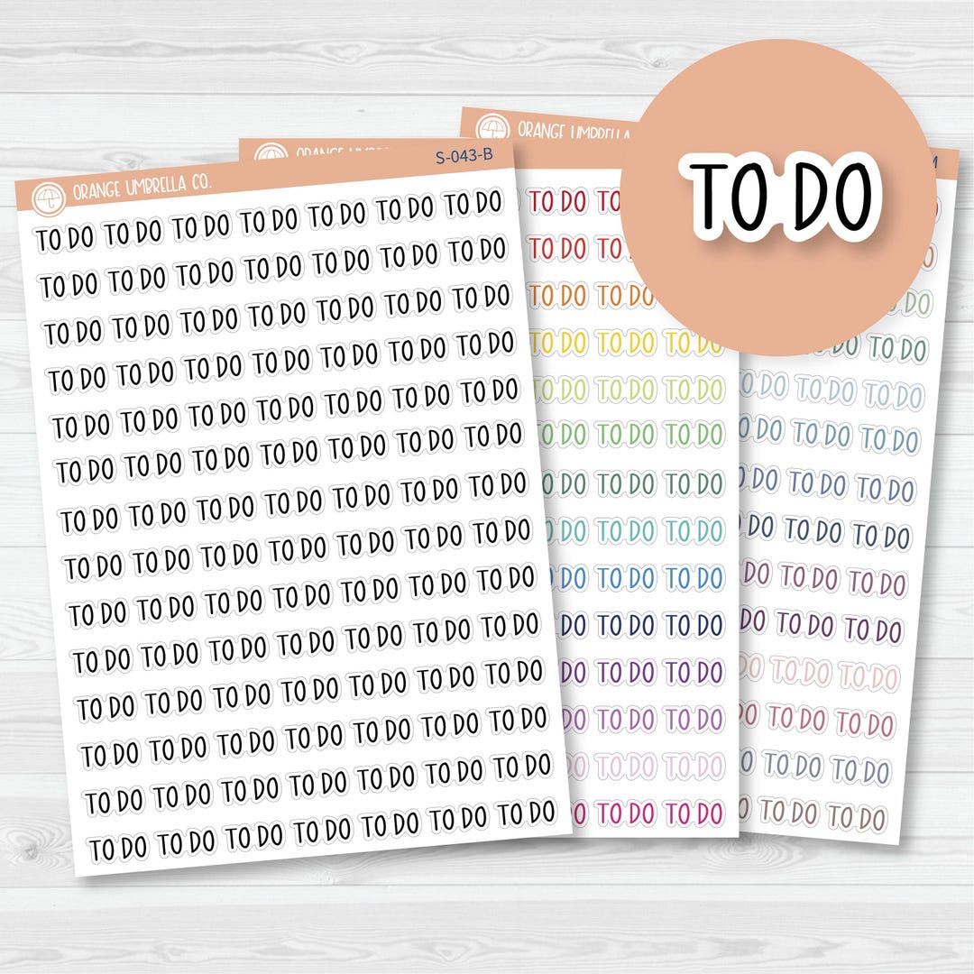 To Do Request Sticker To Do Script Planner Stickers | F3 | S-043 - Etsy