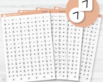 6 Months of Date Dot Covers Planner Stickers | FJP | B-607-B-608