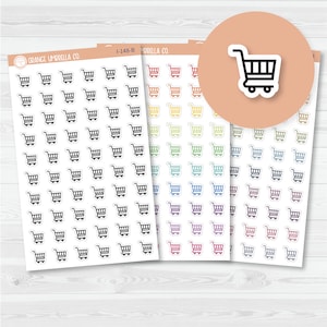 Grocery Cart Icon Planner Stickers | I-148