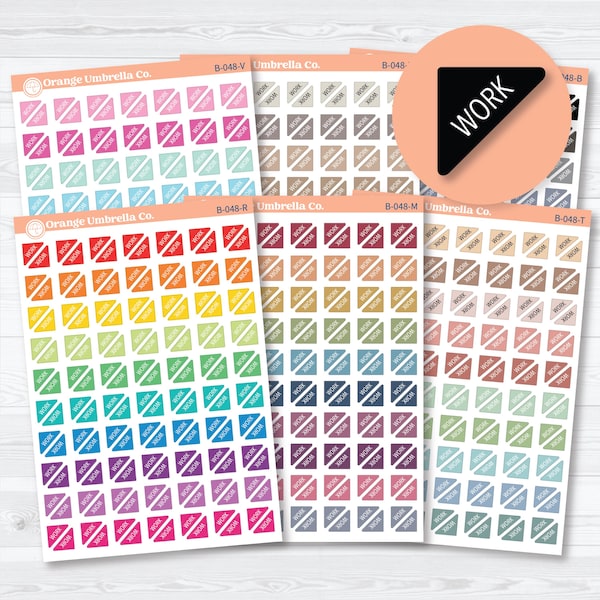 Work Mini Corner Planner Stickers | Work Planner Stickers | B-048
