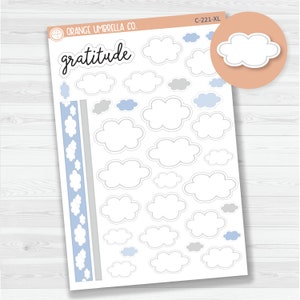 Gratitude Deco Planner Stickers | C-221-XL