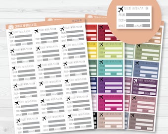 Flight Tracker Half Box Planner Stickers | B-228