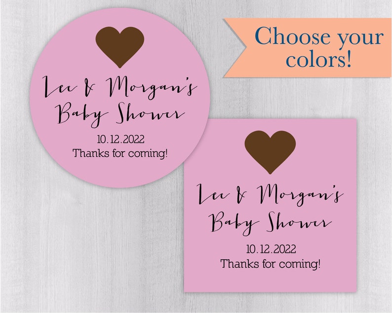 #044-SS Baby Shower Labels Baby Shower Stickers Baby Shower Favor Stickers