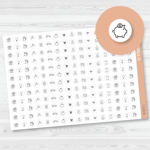 Budgeting Mixed Icon Planner Stickers | I-229-B