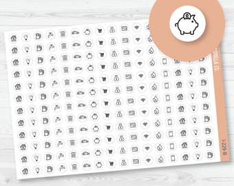 Budgeting Mixed Icon Planner Stickers | I-229-B